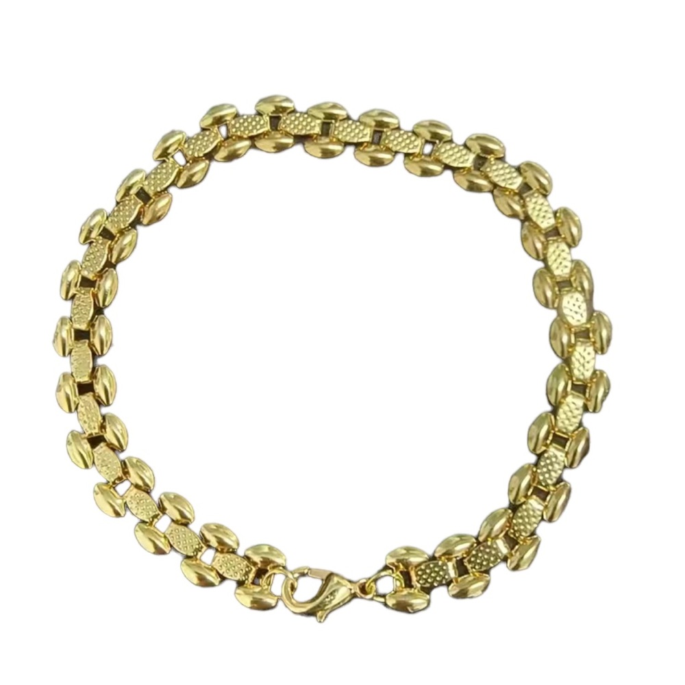 Gold Segmented Stackable Bracelet - Picture 6 of 10